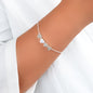 Nice Collection Minimalist Style Silver Chain Heart Charm Basic Women Bracelets-0