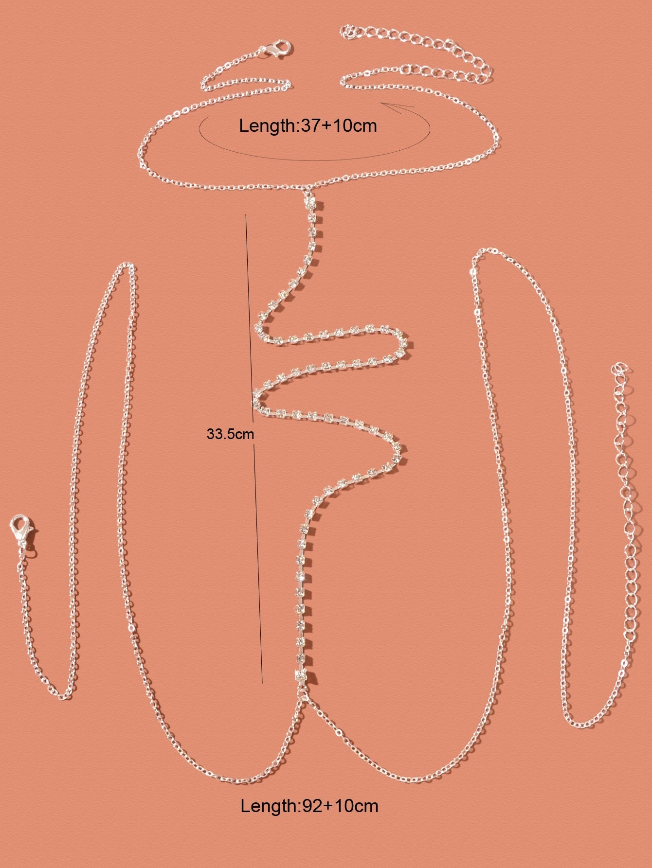 Dazzling Full Diamond Body Chain Sparkle Shine Body Jewelry-1