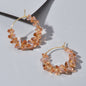 Ladies Jewellery Transparent Acrylic Beads Hoop Dangle Earrings Party Decoration-4