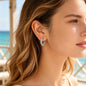 Acrylic C Shape Hoop Stud Earrings Daily Beach Vacation Jewelry Available in multiple colors-0