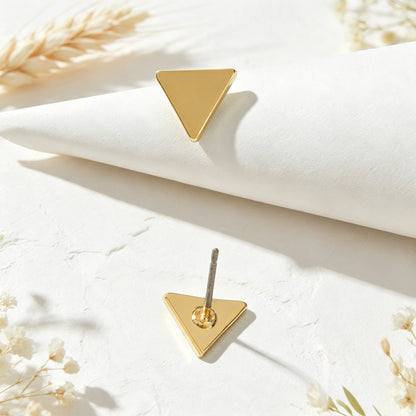 Gold Triangle Geometric Minimalist Stud Earrings Fashion  Daily Casual Work Dainty Jewelry-1