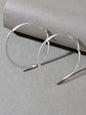 Spinning Rosegold Silver Big Circle Hoop Party Earrings Women Teens Accessories-4