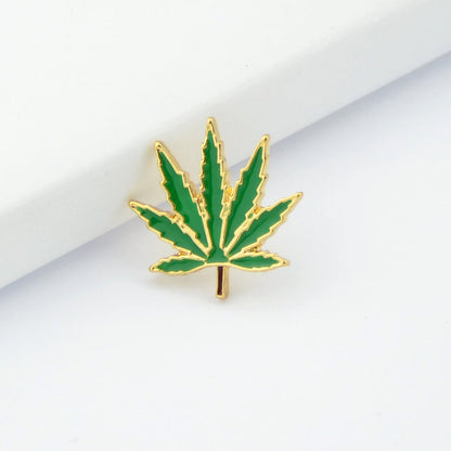 Trend Women Accessories Green Enamel Leaf Brooches Pins Ladies Bouquet for Party-0