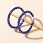 Glorious Sparkly Shiny Blue Crystal Hoops Earrings Gorgeous Holiday Jewellery-0