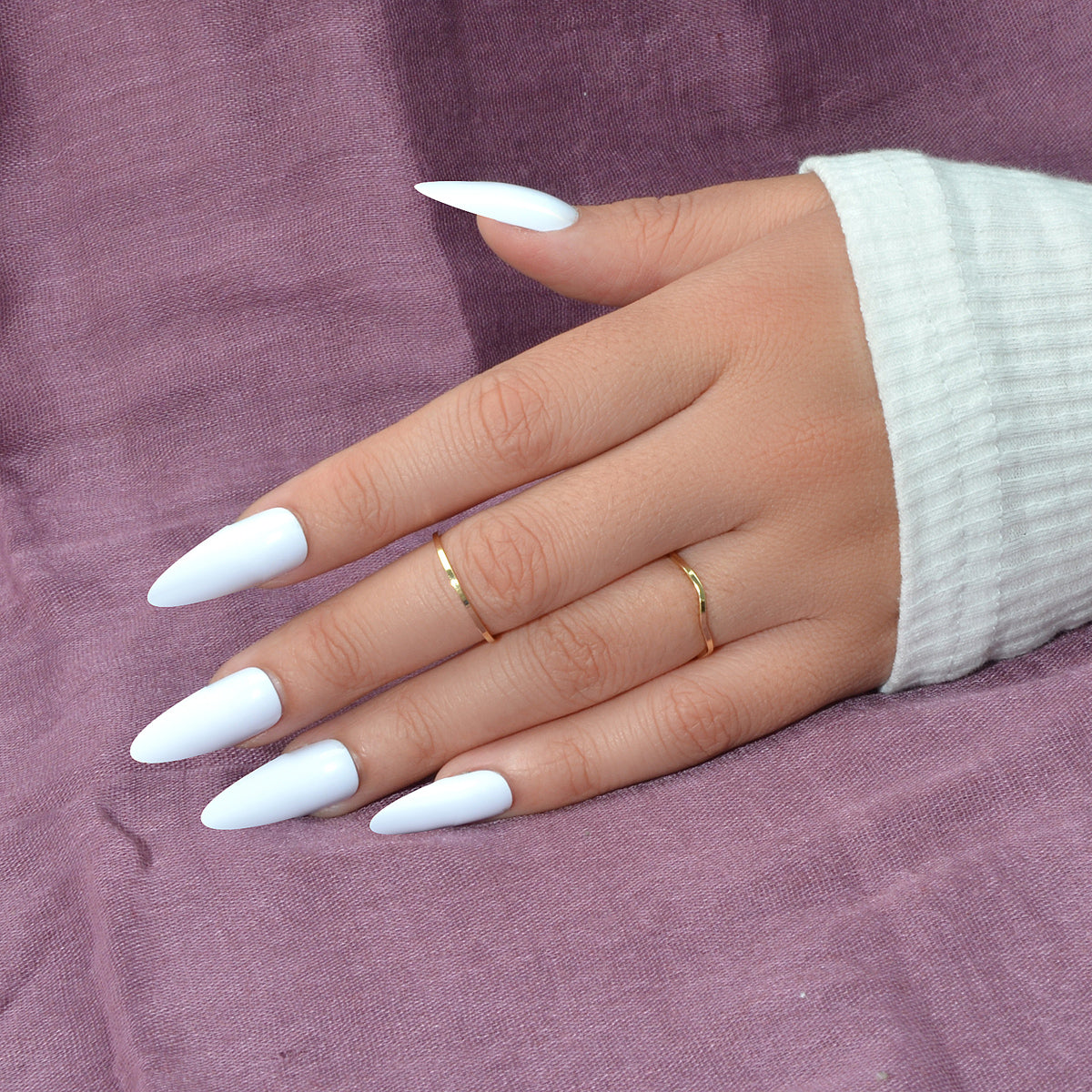 2 pcs Gold Silver Metal Multiple Minimalist Stackable Knuckle Midi Rings Set-0