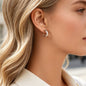 3 Pairs Punk C Shaped Stackable Hoop Stud Earrings Set Gold Silver Black Simple Daily Street Jewelry-0