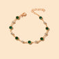 Green Transparent Rhinestone Bracelet Girls Party Jewelry Luxurious Accessories-0