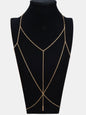 Sexy Gold Bikini Beach Body Chain Layered Chest Harness Belly Waist Jewellery-0