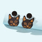 Party Jewellery Gift Black Beige Acrylic Dangle Cute Animal Cartoon Cat Earrings-0
