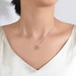 Perfect Wedding Engagement Jewellery Silver Chain Faux Zircon Square Necklace-0
