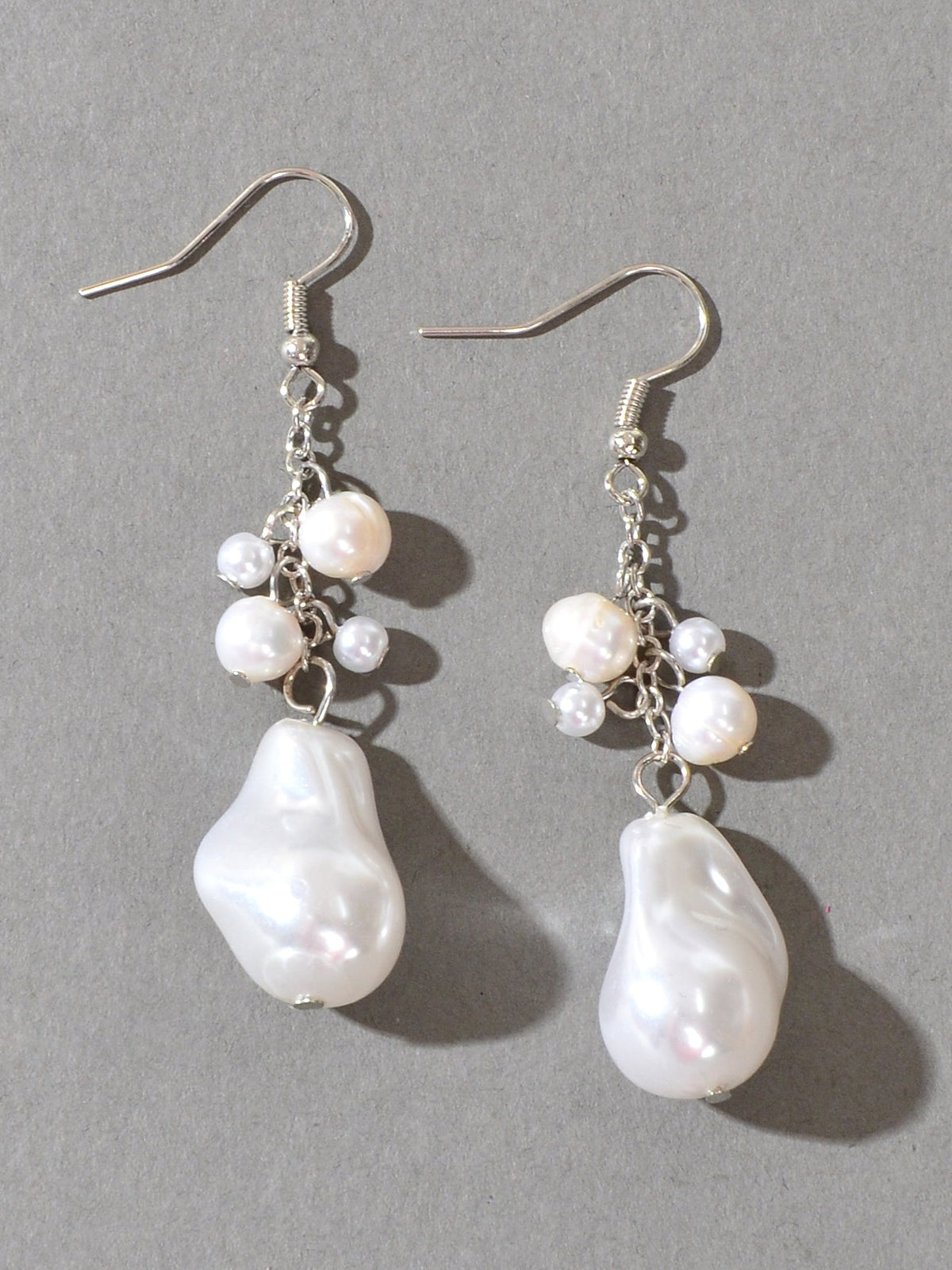 Perfect Wedding Engagement Jewellery Faux Pearl Irregular Dangle Party Earrings-0