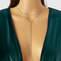 Double-Layer Stick Pendant Lariat Necklace Elegance Contemporary Twist Jewellery-0