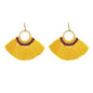 Ethnic Traditional Jewellery Colorful Tassel Fan Shape Dangle Bohemian Earrings-11