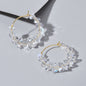 Ladies Jewellery Transparent Acrylic Beads Hoop Dangle Earrings Party Decoration-0