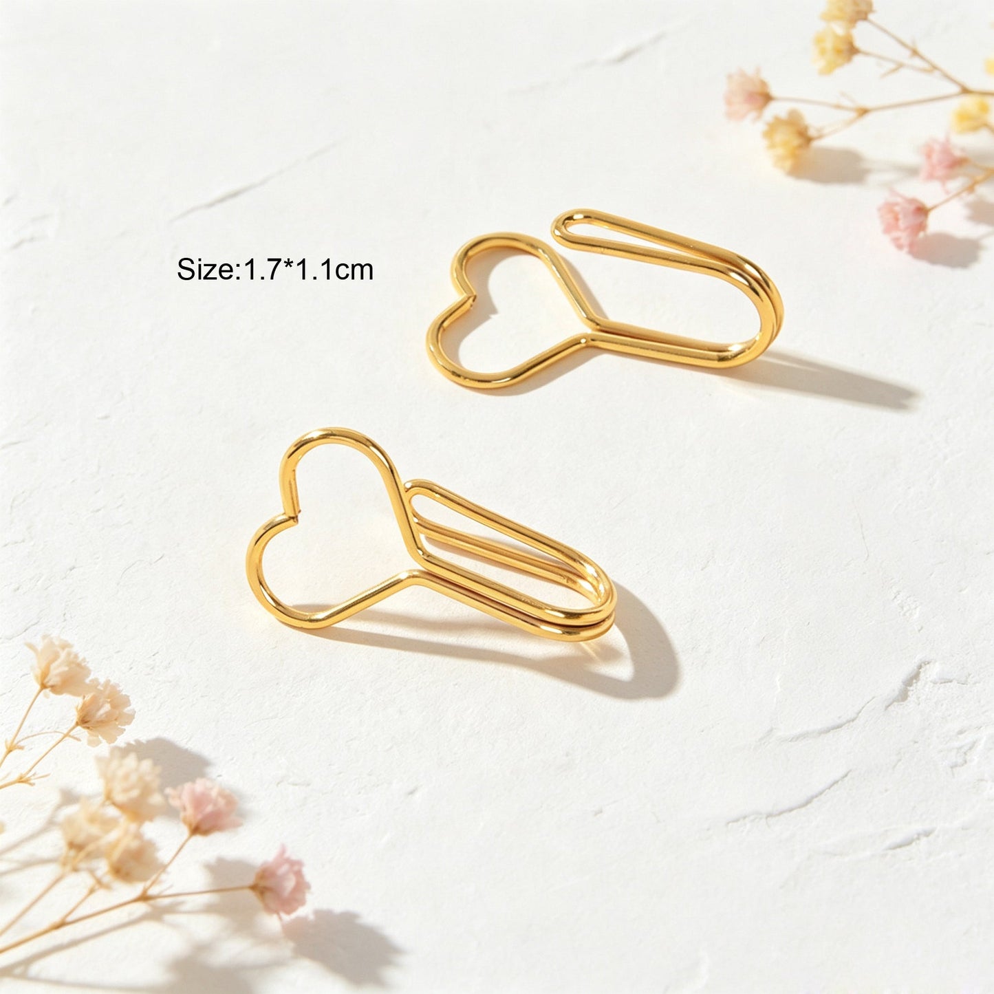 Hollow Heart Ear Cuff Non Piercing Gold Ear Clips Minimalist Cartilage Jewellery-3