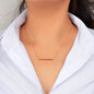 Minimalist Accessories Gold Chain Geometric Stick Charm Short Clavicle Necklace-5