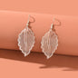 Hollow out Gold Tropical Leaf Drop Earrings Eardrop Accessories Dainty Jewellery-5