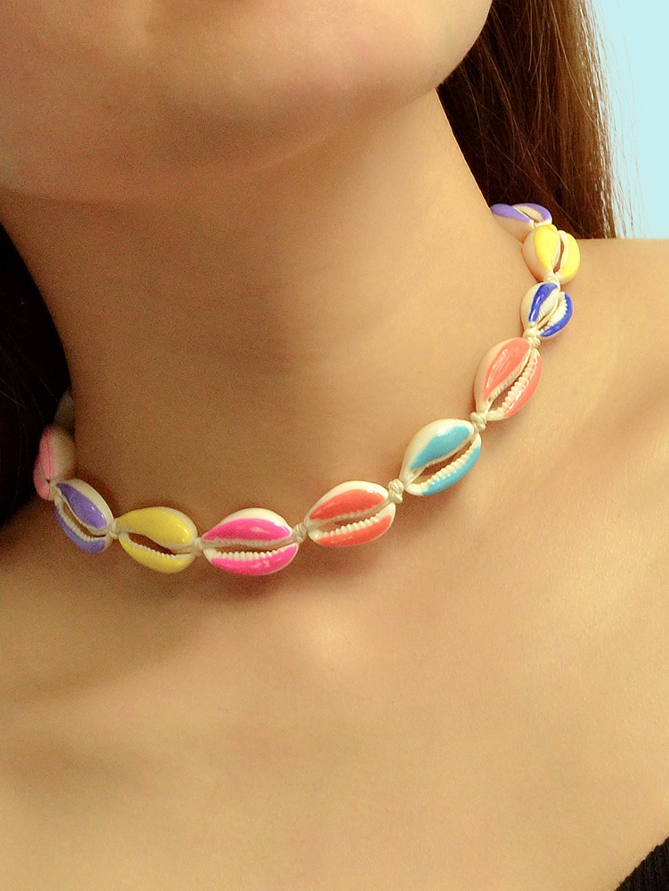 Traditional Ethnic Jewellery Handmade Colorful Shell Choker Boho Chic Necklace-7