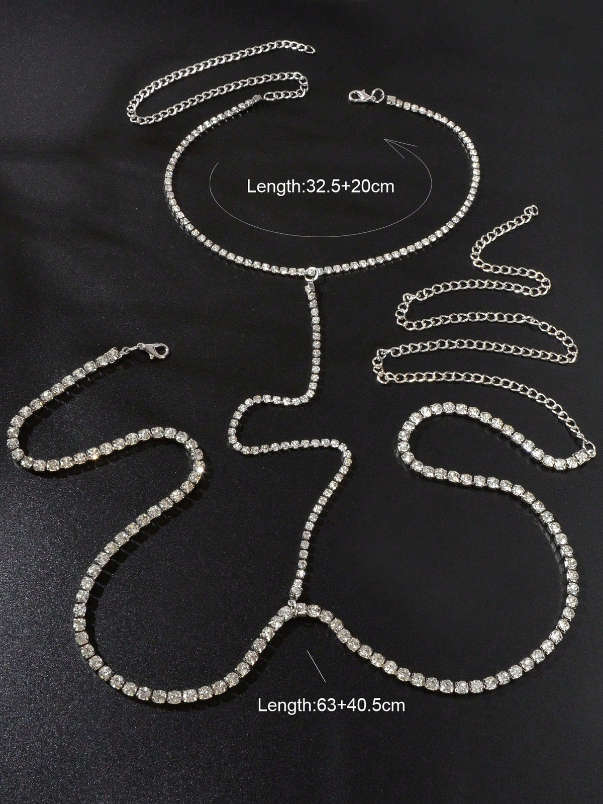 Dazzling Full Diamond Sparkle Body Chain Glamorous Statement Jewelry-1
