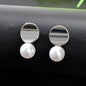 Dainty Round Gold Metal Pearl Daily Wear Stud Earrings Great Jewelry for Dating-3