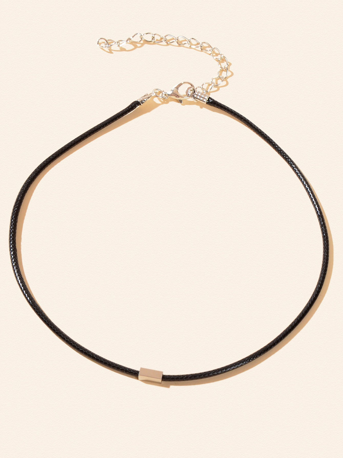 Rock Hip Hop Style Jewellery Metal Decor Black PU Leather Choker Collar Necklace-1