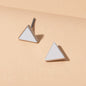 Minimalist Geometric Small Stud Tiny Triangle Mini Cartilage Tragus Earrings-4