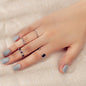 4 pcs Black Enamel Beads Silver Midi Finger Knuckle Multiple Rings set Bulk Pack-0