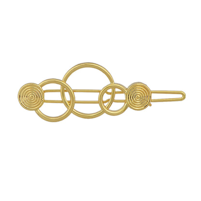 Gold Circle Metal Hairgrips Hair Clips Hair Barrettes Headwear Hair Accessories-0