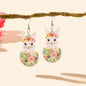 1 Pair Novelty Trendy Easter Bunny Eggs Earrings Bohemian Rabbit Ear Jewellery-0