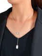 Punk Hip Hop Jewelry Silver Chain Yours Truly Square Necklace Trendy Accessories-0