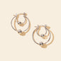 Party Decoration for Women Silver Plated Beads Circle Hoop Huggie Gift Earrings-0