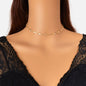 Gold Acrylic Beads Chain Link Choker Short Necklace for Women Designer Jewellery-0
