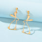 Creative Gold Easter Holiday Rabbit Bunny Chic Dangle Earrings Daily Wear Gift-0