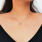 Women Dainty Gifts Silver Chain Rhinestone Heart Charm Necklace Delicate Jewelry-0