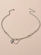 Punk Hip Hop Jewellery Multiple Silver Chain Tassel Heart Charm Party Decoration-0