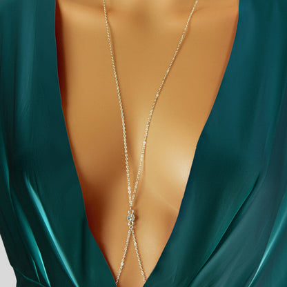 Sexy Thin Bra Gold Silver Crossover Body Chain Bikini Harness Beach Body Jewelry-4
