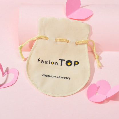 Feelontop Velvet Jewellery Pouch Drawstring Gift Bag Party Packing Candy Pouch-0