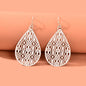 AU Post Oval Hollow Ethnic Water Drop Dangle Earrings Boho Teardrop Jewellery-5