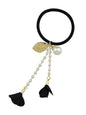 Hair Holder Accessories Pearl Long Chain Headwear Petal Elastic Hair Ties Ropes-5