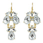Female Jewelry Orange Black Acrylic Water Drop Flower Chandelier Retro Earrings-5
