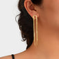 Elegant Chic Long Gold Chain Tassel Dangle Elements Minimalist Earrings Ear Line-0