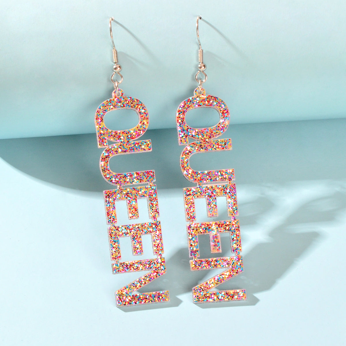 1 Pair Shiny Queen Drop Dangle Long Earrings Womens Party Gift Parade Jewellery-0