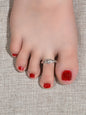 1pc Boho Chic Silver Heart Toe Ring Minimalist Summer Beach Finger Foot Jewelry-0