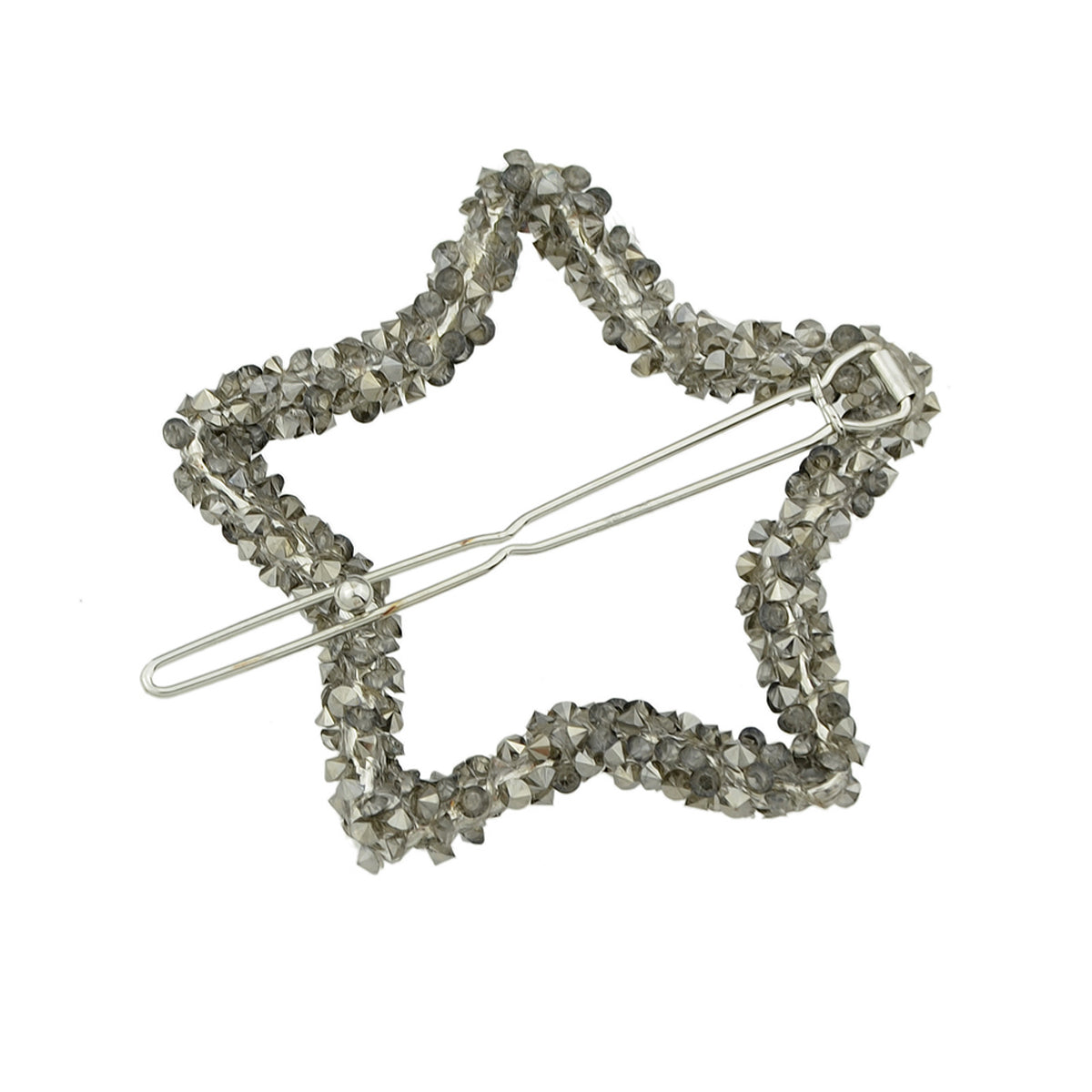 Luxurious Hair Accessories Headwear Rhinestone Silver Star Hairgrips Hair Clips-0