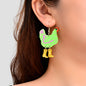 Cute Design Hen with Boot Dangle Lightweight Acrylic Chicken Earrings Party Gift-5