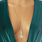 Unique Gold Chain Geometric Round Disc Minimalist Charm Necklace Trendy Jewelry