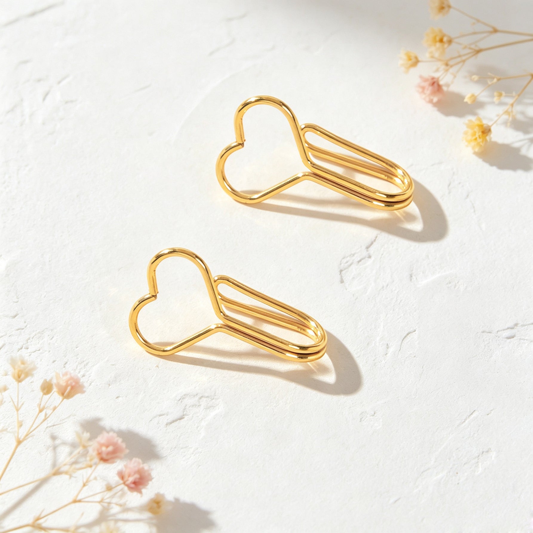Hollow Heart Ear Cuff Non Piercing Gold Ear Clips Minimalist Cartilage Jewellery-4