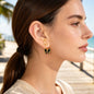 2pcs Vintage Butterfly Ear Cuffs Trendy Black Enamel Gold No Piercing Earrings-0