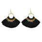 Ethnic Traditional Jewellery Colorful Tassel Fan Shape Dangle Bohemian Earrings-5