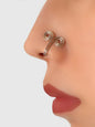 Hoop Stud Fake Nose Ring Faux Nose Piercing Jewellery Circle Clip On Nose Ring-4